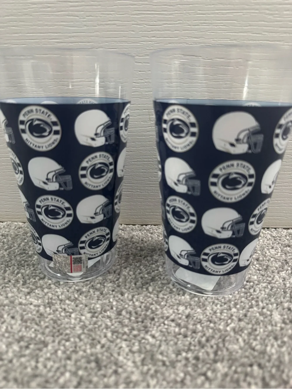 Nittany Lions Navy Logo Plastic Tumbler - Set of 2